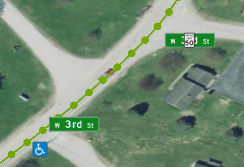 Visualize and organize detected roadway assets