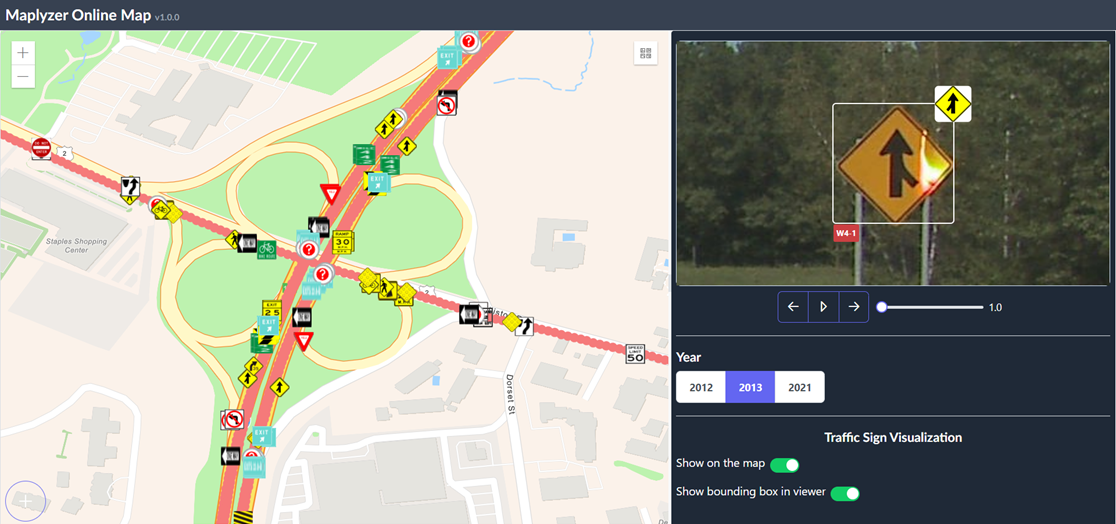 School zone sign detection example 2