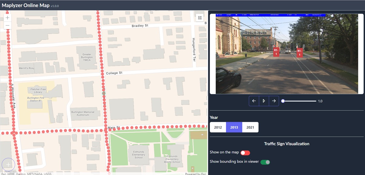 Roadway imagery mapped across a state network